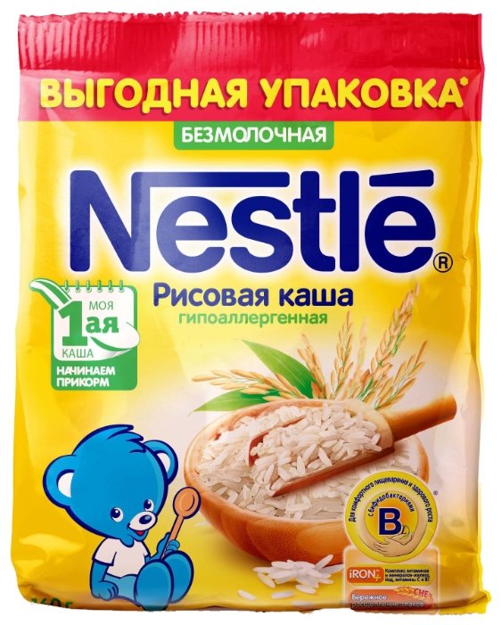 Каша безмолочная Nestle гречневая с 4 месяцев 200 г От 4 месяцев